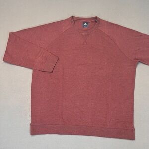 Johnnie-O Freeman Fleece Crewneck Sweatshirt Mens XL Pullover Maroon Modal Golf
